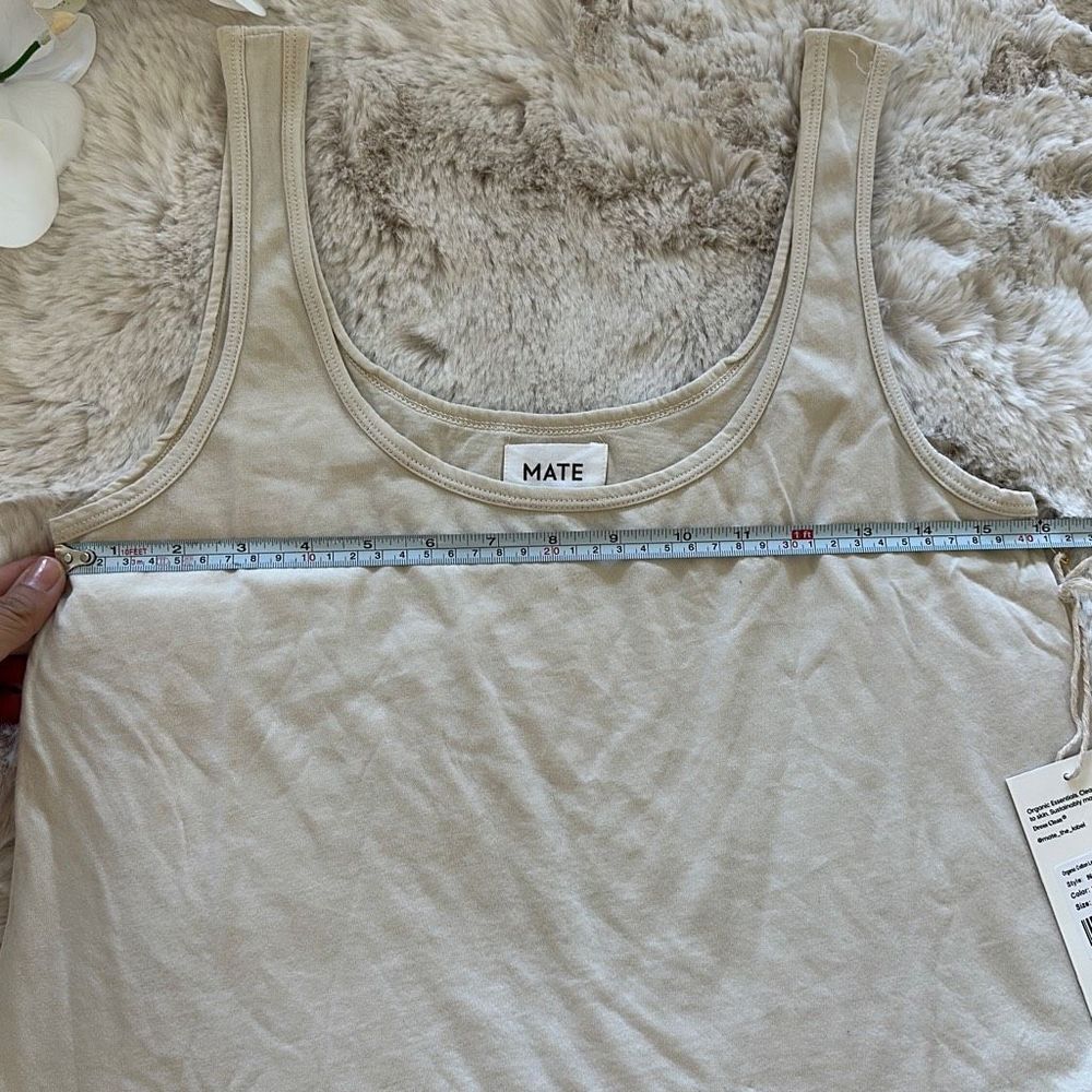 MATE the Label Organic Cotton Layering Tank in Bone Size M - Picture 4 of 6